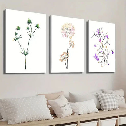 3pcs Modern Green Leaves & Plants Wall Art Set Canvas Unframed - High Quality Print 100% Australian Made Wall Canvas