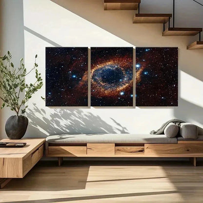3pcs Outer Space Cosmic Universe Science Wall Art Set Canvas Framed 50x70cm - High Quality Print 100% Australian Made Wall Canvas Ready to Hang