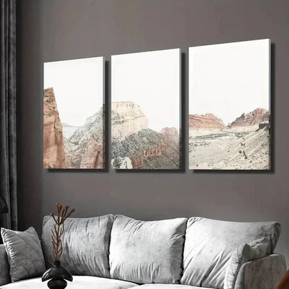 3pcs Summer Desert Mountain Landscape Wall Art Canvas Unframed - High Quality Print 100% Australian Made Wall Canvas