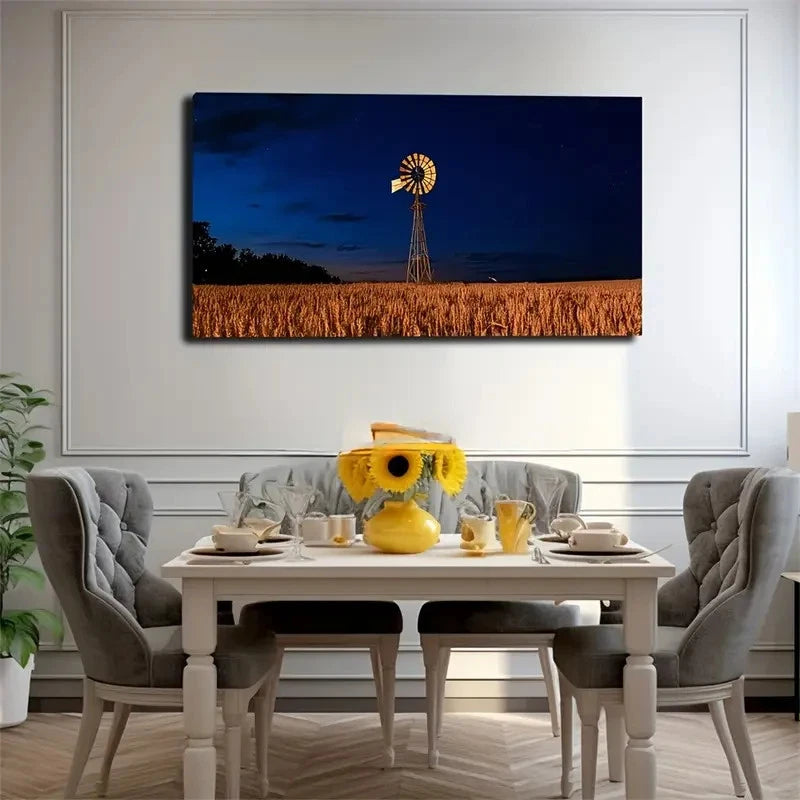 Spectacular Wheat Wall Art Canvas Office Home Room Framed 120x60cm