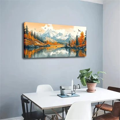 Rich Vegetation Serene Nordic Wall Art Canvas Office Home Room Framed 120x60cm - Bella Home Decor