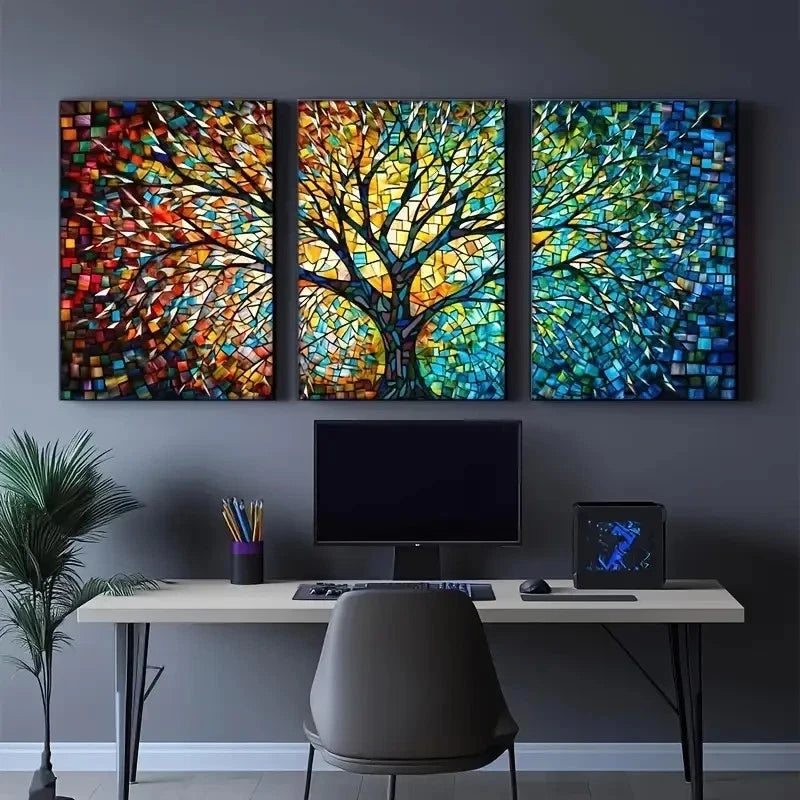 3pcs Art Deco Classic Modern  Wall Art Set Canvas Framed 50x70cm - High Quality Print 100% Australian Made Wall Canvas Ready to Hang - Bella Home Decor