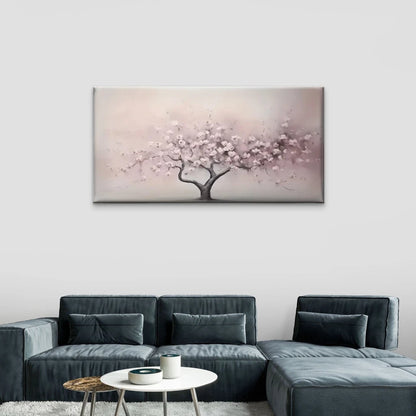 Trees Pink Flowers Perfect Wall Art Canvas Office Home Room Framed 120x60cm
