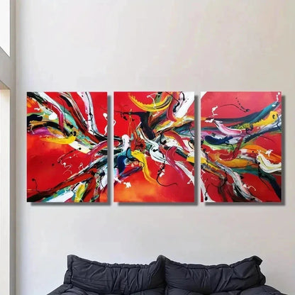3pcs Oil painting, Nordic style Wall Art Set Canvas Framed 50x70cm - High Quality Print 100% Australian Made Wall Canvas Ready to Hang