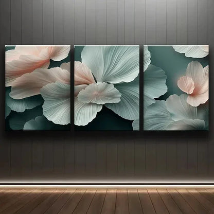 3pcs Green and White Shaded Circles Perfect Wall Art Set Canvas Unframed - High Quality Print 100% Australian Made Wall Canvas