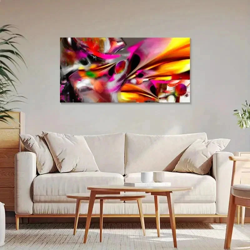 Colorful Immersion Retro Wall Art Canvas Office Home Room Framed 120x60cm