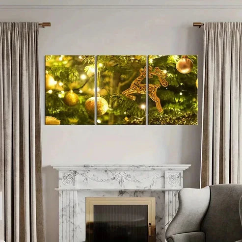 3pcs Winter Decorations Wall Art Canvas Unframed - High Quality Print 100% Australian Made Wall Canvas