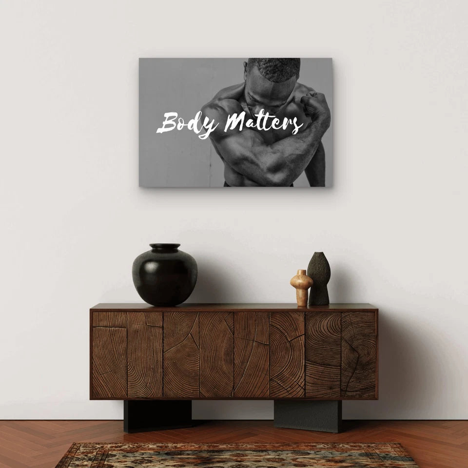 Body Matters Fitness Motivation 5mm thick Plastic Poster Ready to Hang 90x60cm