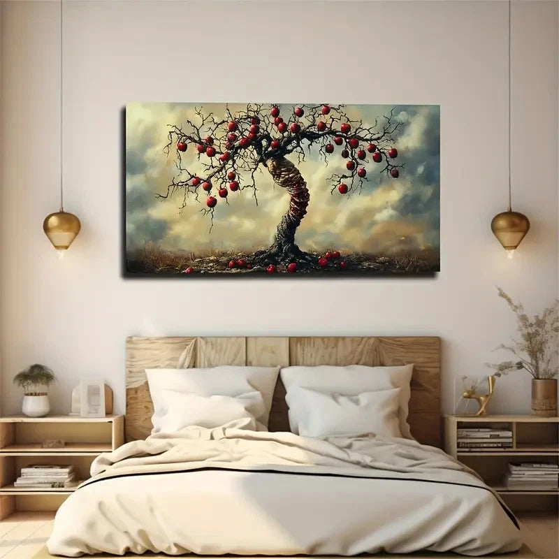 Apples Are Scattered Wall Art canvas office home room framed 120x60cm - Bella Home Decor