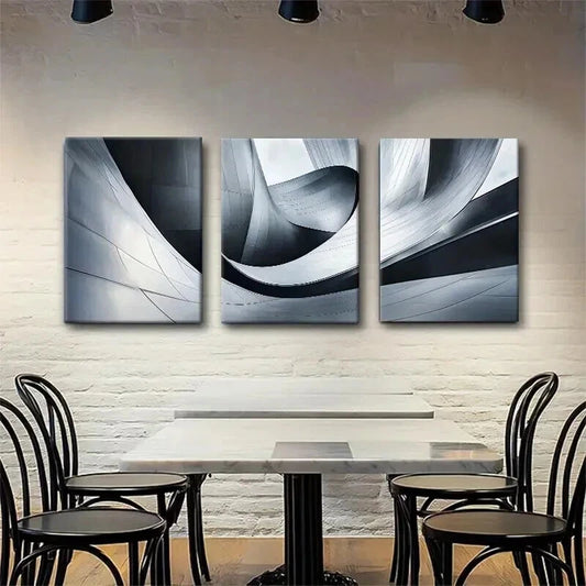 3pcs Abstract Architecture Structure Perfect Wall Art Set Canvas Framed 40x60cm - High Quality Print 100% Australian Made Wall Canvas Ready to Hang