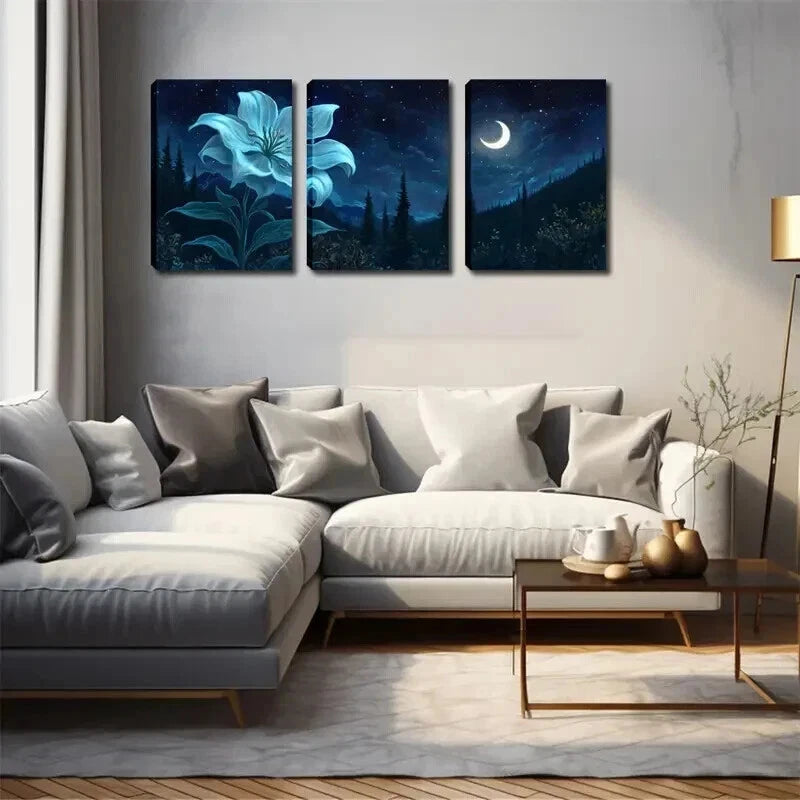 3pcs Floral & Forest Scenes Décor Perfect Wall Art Set Canvas Framed 60x90cm - High Quality Print 100% Australian Made Wall Canvas Ready to Hang - Bella Home Decor