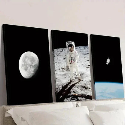 3pcs Space Exploration Science Fiction Themed Wall Art Canvas Unframed - High Quality Print 100% Australian Made Wall Canvas