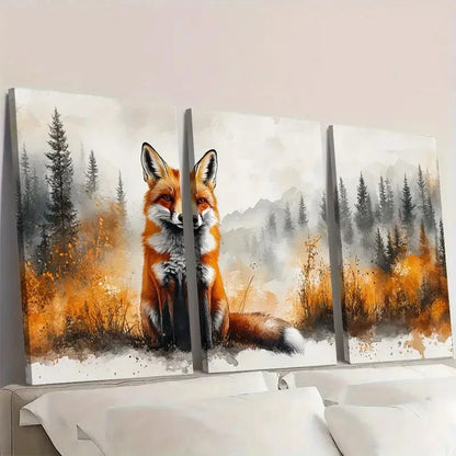 3pcs Wild Animal Detailed Brushstrokes BN    Wall  Art Set Canvas Framed 60x90cm - High Quality Print 100% Australian Made Wall Canvas Ready to Hang