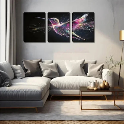 3pcs Minimalist Three Hummingbirds Perfect Wall Art Canvas Unframed - High Quality Print 100% Australian Made Wall Canvas