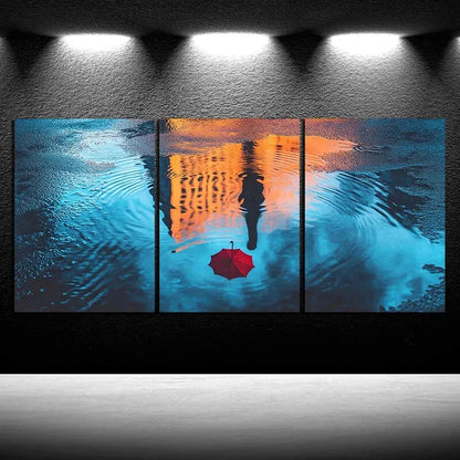 3pcs Abstract Raindrop Painting Metal Print Ready to Hang Art - Bella Home Decor