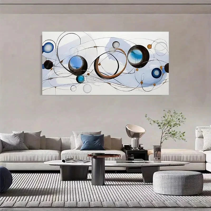Abstract Geometric Decor Wall Art Canvas Office Home Room Framed 120x60cm