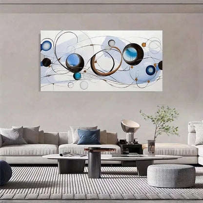 Abstract Geometric Decor Wall Art Canvas Office Home Room Framed 120x60cm