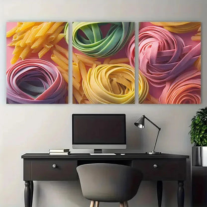 3pcs Kitchen Poster Pasta Quotes Décor Perfect  Wall Art Set Canvas Framed 40x60cm - High Quality Print 100% Australian Made Wall Canvas Ready to Hang