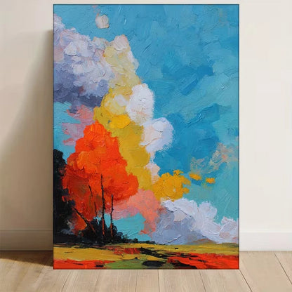 Surrealist Abstract Landscape 60x90cm Metal Print Ready to Hang