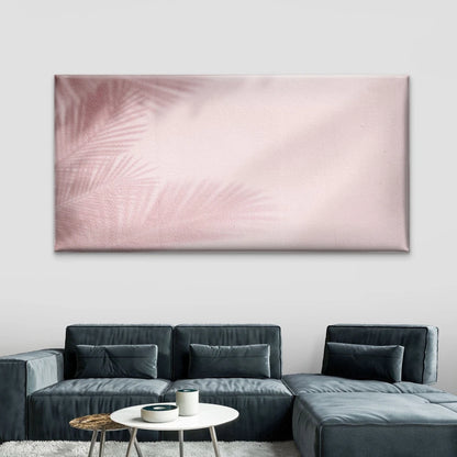Pink Background With Palm Tree Wall Art Canvas Office Home Room Framed 120x60cm - Bella Home Decor