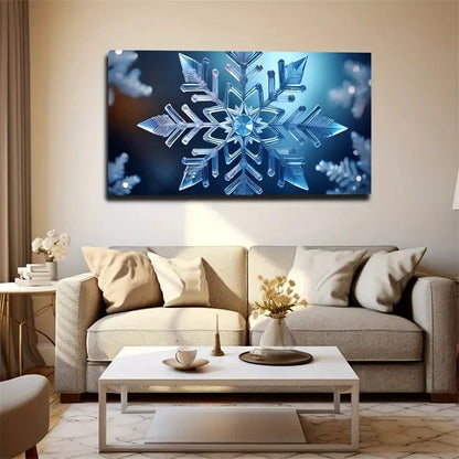 Crystal Clear Winter & Spring Wall Art Canvas Office Home Room Framed 120x60cm