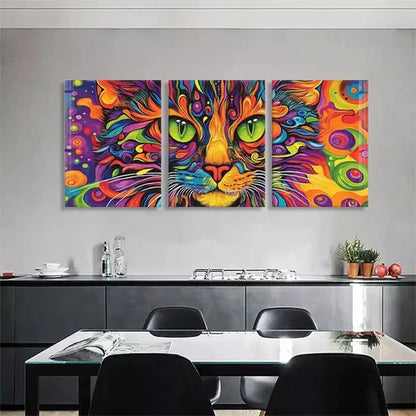 3pcs Colorful Swirls and Bold Pattern Perfect Wall Art Canvas Unframed - High Quality Print 100% Australian Made Wall Canvas - Bella Home Decor