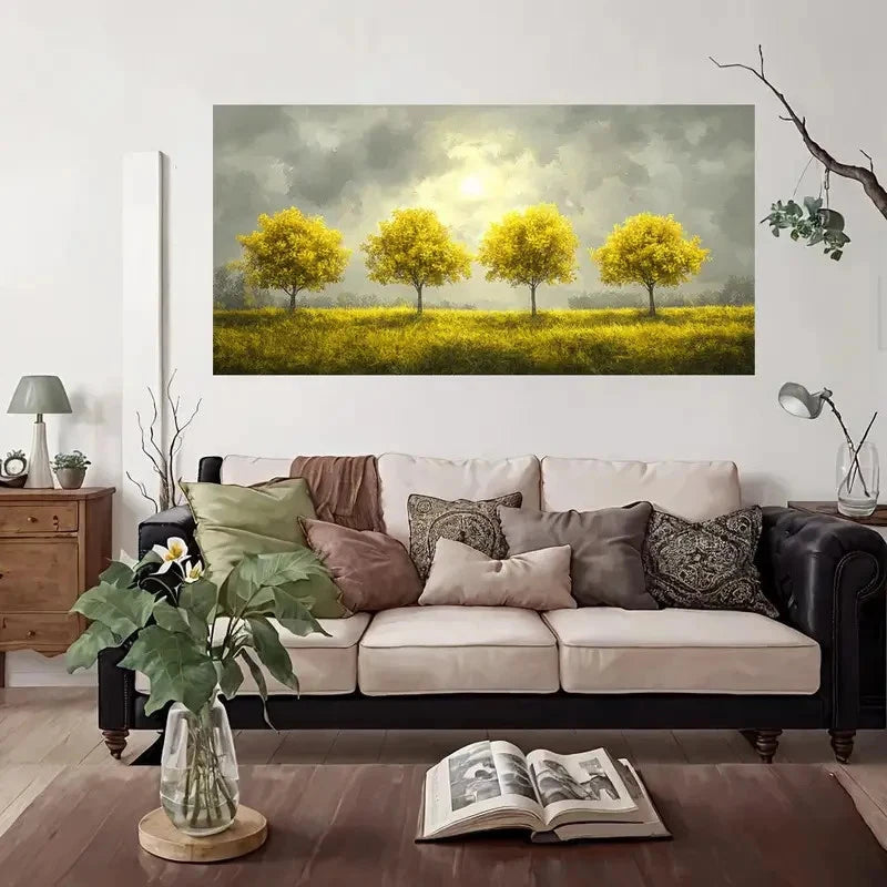 Trees Nature Greenland Wall Art Canvas Office Home Room Framed 120x60cm