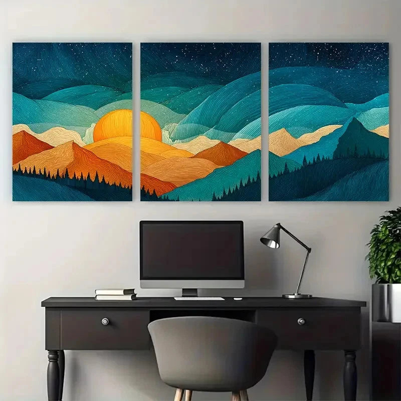 3pcs Abstract Dolce Far Vintage Perfect Wall Art Set Canvas Framed 40x60cm - High Quality Print 100% Australian Made Wall Canvas Ready to Hang - Bella Home Decor