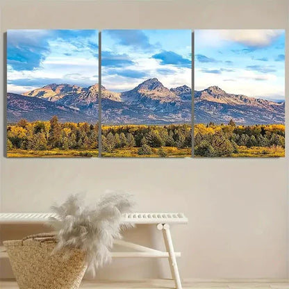 3pcs Polyester Fiber Wrapped Wall Art Set Canvas Unframed - High Quality Print 100% Australian Made Wall Canvas - Bella Home Decor