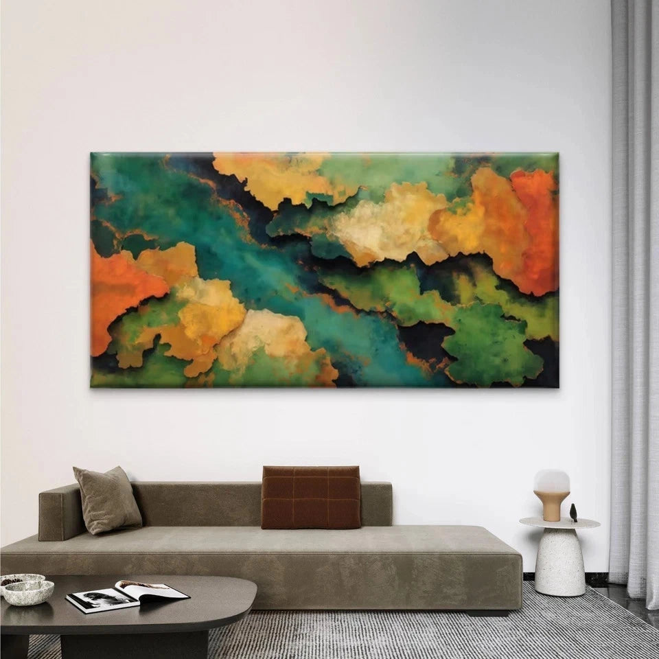 Abstract Colorful Cloud Texture Wall Art Canvas Office Home Room Framed 120x60cm