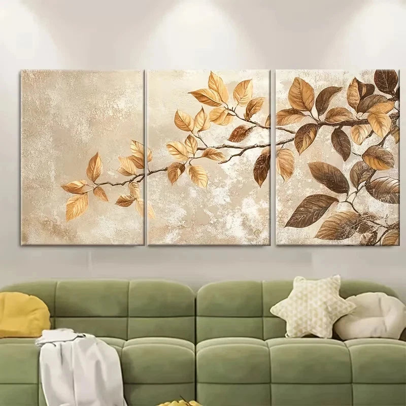 3pcs Botanical Rustic Galldry Wall Art Set Canvas Framed 60x90cm - High Quality Print 100% Australian Made Wall Canvas Ready to Hang - Bella Home Decor