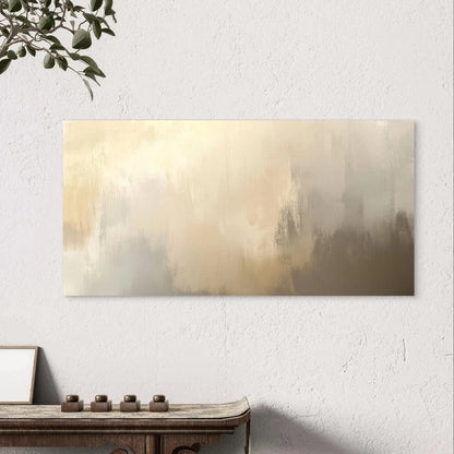 Neutral Beige & Cream Abstract Wall Art Canvas Office Home Framed 120x60cm
