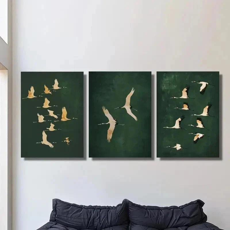 3pcs Showcasing Japanese Eclectic Line Perfect Wall Art Set Canvas Framed 40x60cm - High Quality Print 100% Australian Made Wall Canvas Ready to Hang