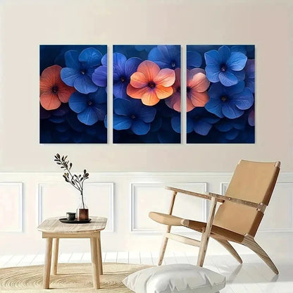 3pcs Petunia Beauty Flower Nature Perfect Wall Art Set Canvas Framed 50x70cm - High Quality Print 100% Australian Made Wall Canvas Ready to Hang