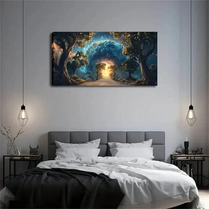 A Bright Light Shining Through Wall Art Canvas Office Home Room Framed 120x60cm