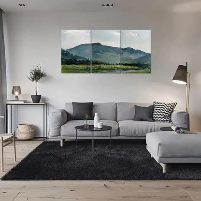 3pcs Scenic Mountain Landscape Wall Art Set Canvas Framed 50x70cm High Quality Print 100% Australian Made Wall Canvas Ready to Hang