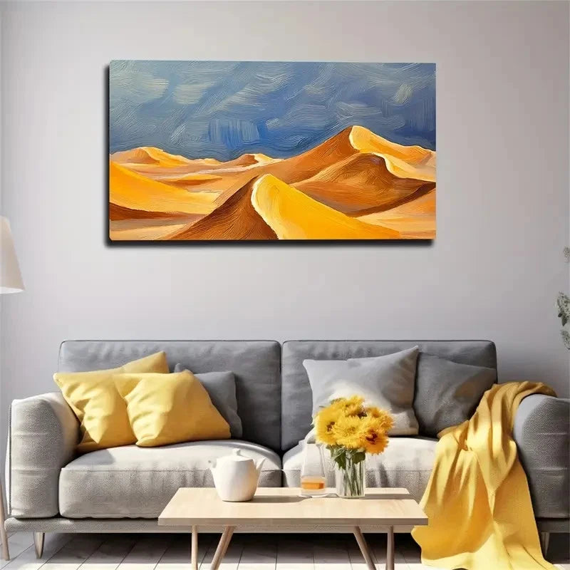 Layered Desert And Sky Wall Art Canvas Office Home Room Framed 120x60cm