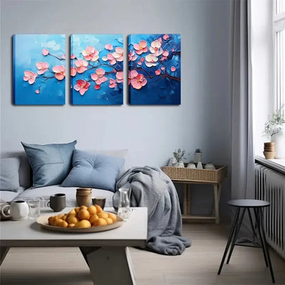 3pcs Pink Orchids Blooming On Dark Brown Perfect Wall Art Set Canvas Framed 40x60cm - High Quality Print 100% Australian Made Wall Canvas Ready to Hang - Bella Home Decor
