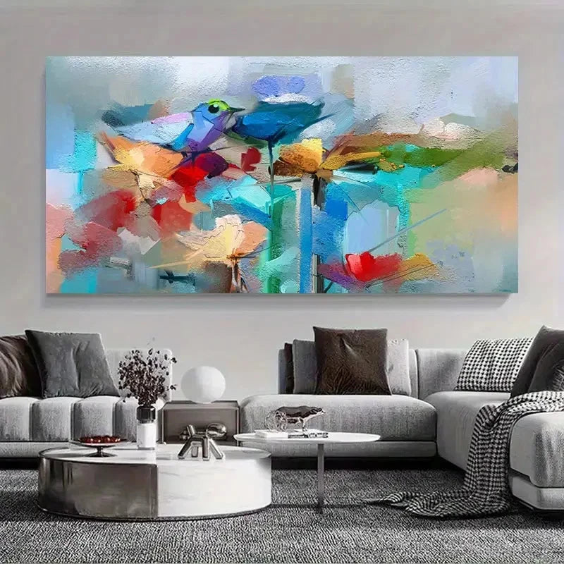 Modern Geometric Graffiti Wall Art Canvas Office Home Room Framed 120x60cm