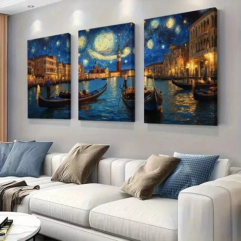 3 PCS Colorful Corridor Wall Art Set Canvas Unframed - High Quality Print 100% Australian Made Wall Canvas