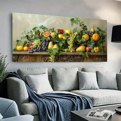 Display of Assorted Fruits wall canvas office home room framed 120x60cm - Bella Home Decor
