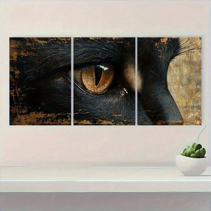 3pcs Egyptian Goddess of Cats Metal Print Ready to Hang Art - Bella Home Decor