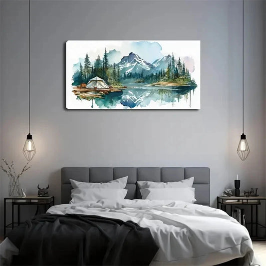 Nature Landscape Minimalist Wall Art Canvas Office Home Room Framed 120x60cm