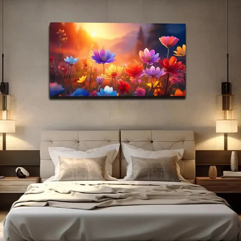 Beautiful Warm Sunshine Wall Art Canvas Office Home Room Framed 120x60cm