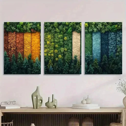 3pcs Patchwork Nature Scenic Landscape Wall Art Canvas Unframed - High Quality Print 100% Australian Made Wall Canvas