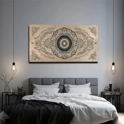 Vintage Floral Adhesive Back Wall Art Canvas Office Home Room Framed 120x60cm