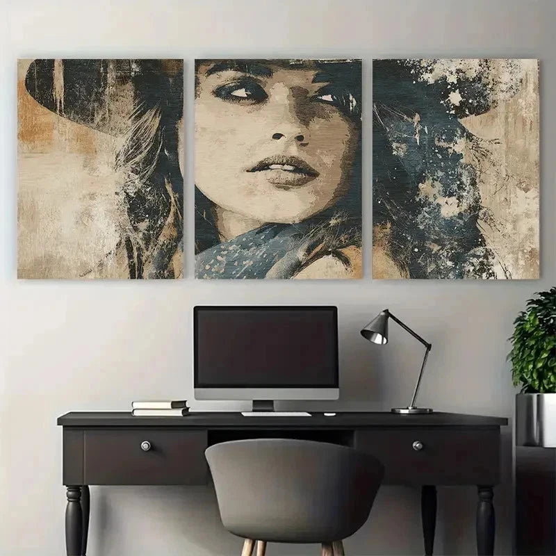 3pcs Neutral Aesthetic Decor Rustic Perfect Wall Art Set Canvas Framed 50x70cm - High Quality Print 100% Australian Made Wall Canvas Ready to Hang