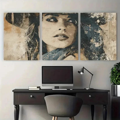 3pcs Neutral Aesthetic Decor Rustic Perfect Wall Art Set Canvas Framed 50x70cm - High Quality Print 100% Australian Made Wall Canvas Ready to Hang