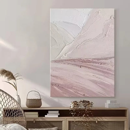 Abstract Landscape Soft Pastel Tones Metal Print Ready to Hang