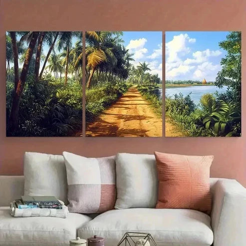 3pcs Botanical Detailed Vibrant Serene Perfect Wall Art Set Canvas Unframed – High Quality Print 100% Australian Made Wall Canvas - Bella Home Decor